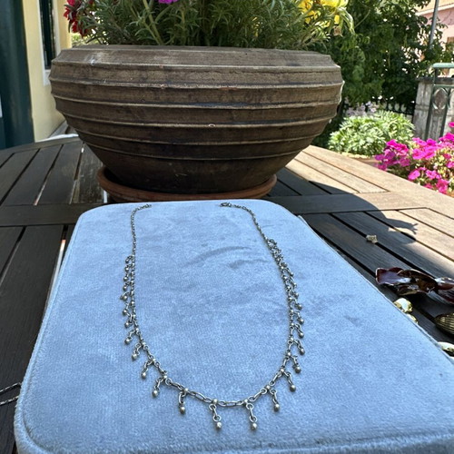 Vintage Silver 925 Necklace like new with charms
