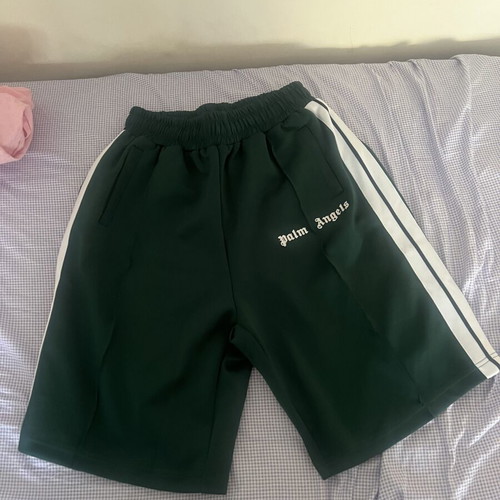 Palm Angels green track shorts, size L, long fit