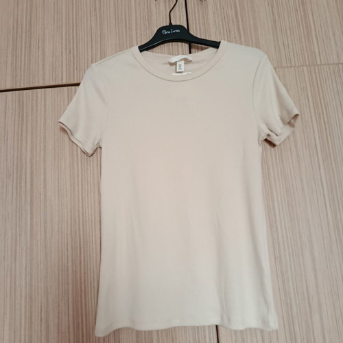 H&M Leggings and Ribbed Shirt new, beige and brown