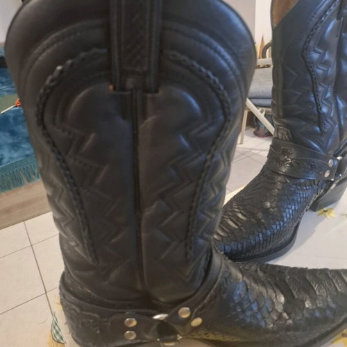 Vintage Python Sancho Cowboy Boots like new, size 44, black