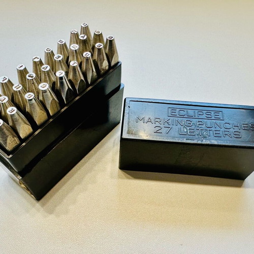 Eclipse marking punches 1.5mm, 27 letters, metal