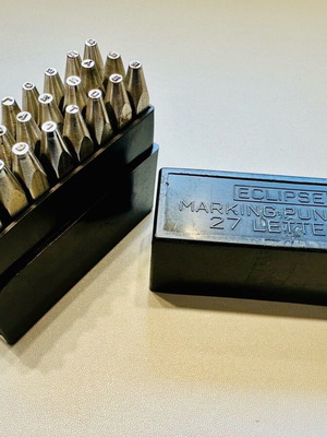Eclipse marking punches 1.5mm, 27 letters, metal