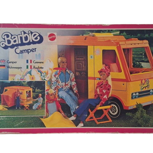 Vintage Mattel Barbie Camper used, rare collectible with box