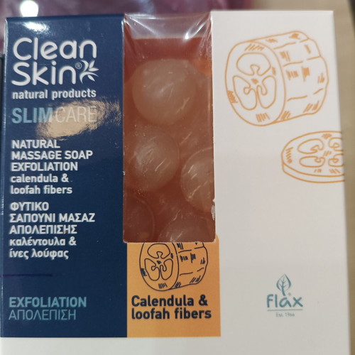 Clean Skin Slim Care φυσικό σαπούνι μασάζ με καλέντουλα και ίνες λούφας