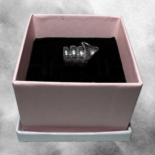 Pandora Snake Ring Sterling Silver new, gray multicolor