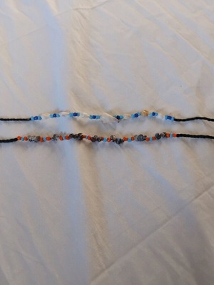 Bracelets tied with stones and shells like new, set of 2 multicolor