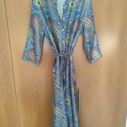 Lumina satin tunic with belt like new, sizes S/M/L, colorful