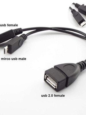 USB OTG Adapter Cable 2 in 1 for Amazon Fire TV Stick and Micro USB