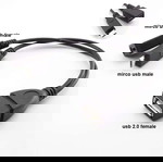  OTG USB adapter cable, USB OTG AF + MICRO CABLE 0.15M (special for Amazon fire TV stick) 2 σε 1