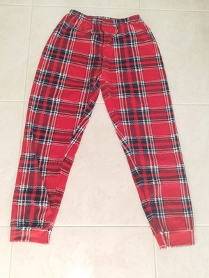 Pyjama pants size M, red plaid