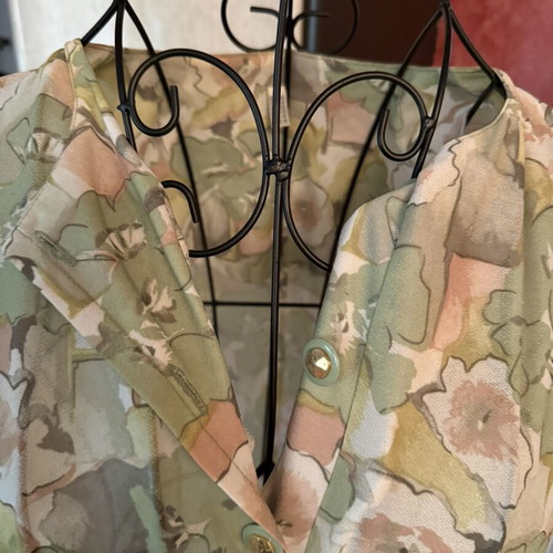 Floral blouse and skirt set, vintage romantic style