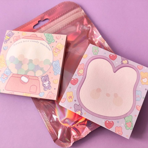 Note pad set new with pink and purple kids designs