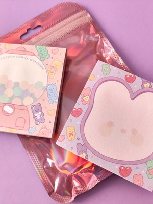 Note pad set new with pink and purple kids designs