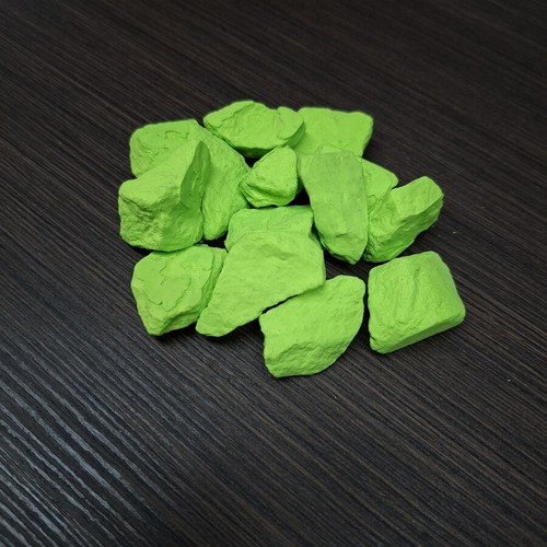 Decorative stones in light green color, new