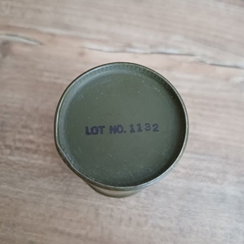 American Army Foot Powder collectible, used, metal container 1 oz