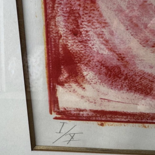H. Karas silk screen printing like new artwork with frame