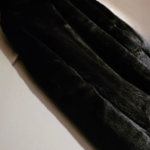 Zara black eco fur like new, size L