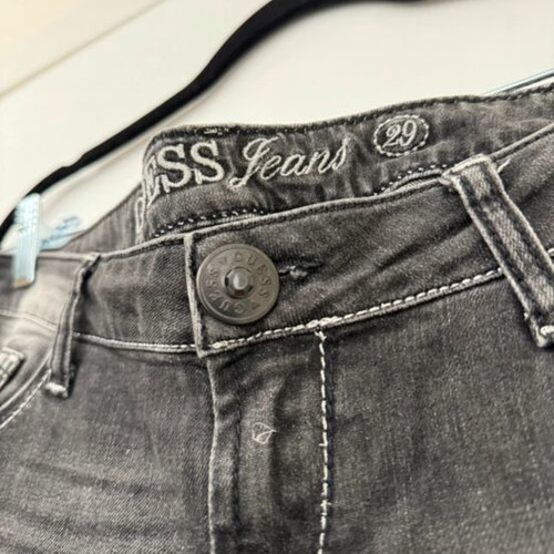 Guess jeans like new with rhinestones, black and grey, size M