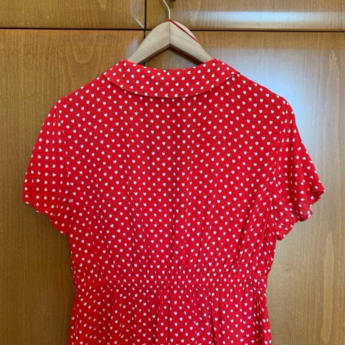 Zara t-shirt red with hearts size M like new