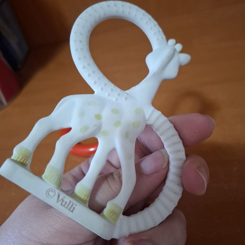 Sophie La Girafe Teething Set used with Rattle and Natural Rubber Teether