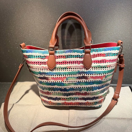 Desigual Multicolor Tote Bag with Mandala Print like new