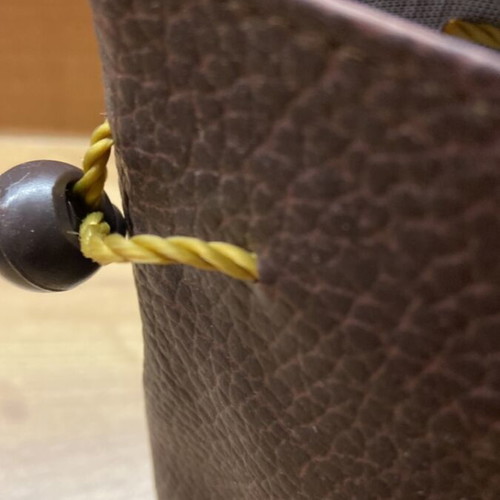 Dimple leather collectible pouch like new, height 20 cm