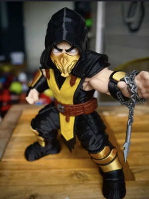 Mortal Kombat Scorpion 30CM high detail 3D printed collectible figure like new