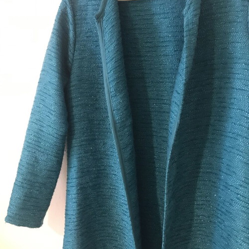 Cristina Beautiful Life turquoise handmade coat, new, size L