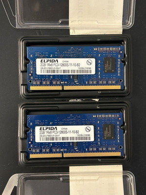 Μνήμη RAM Elpida 2x2GB DDR3 για laptop μεταχειρισμένη