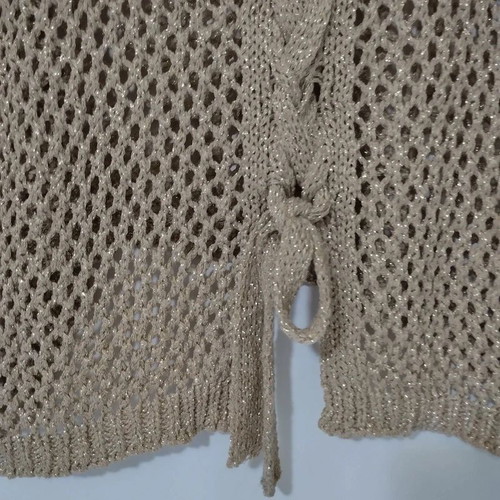 Toscana golden poncho cardigan, new, elegant open-knit design