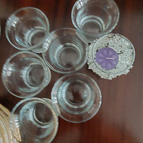 Vintage dessert plates, bowls, nut dish, candle holders set of 29 like new