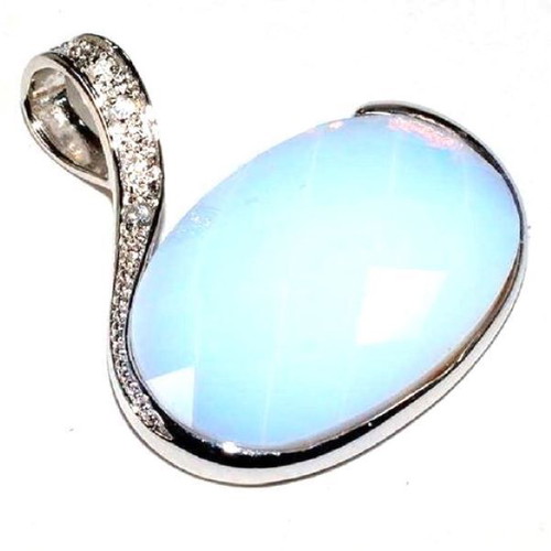 Fashion 925 Silver Pendant with Opal New