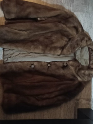 Brown Short Natural Fur Jacket like new