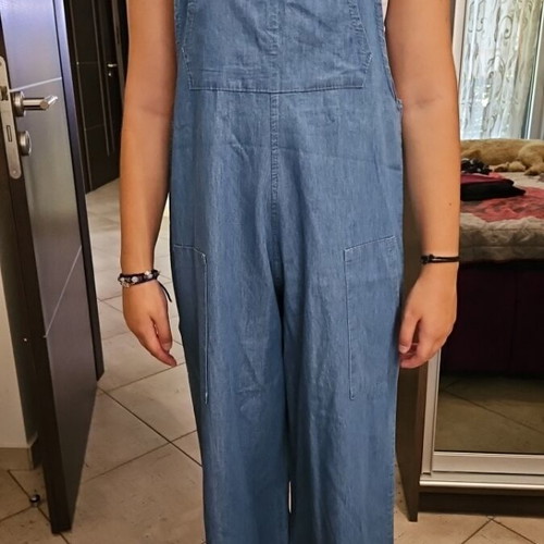 Denim jumpsuit like new, spring-summer, size XS