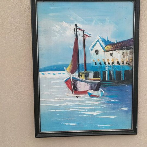 Painting like new with sailing ship theme