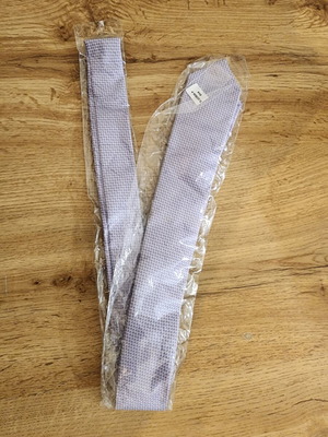 Lilac houndstooth micro-pattern silk tie by Boggi Milano new