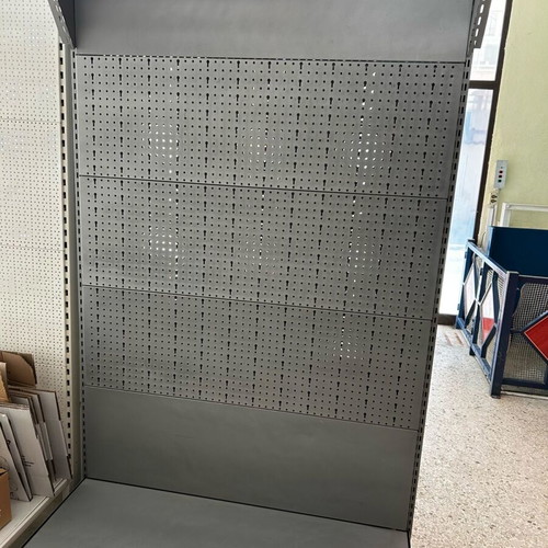 Perforated shelves like new, red, white and gray in various sizes