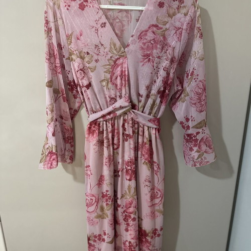 Pink floral maxi dress, one size, Despy Boutique