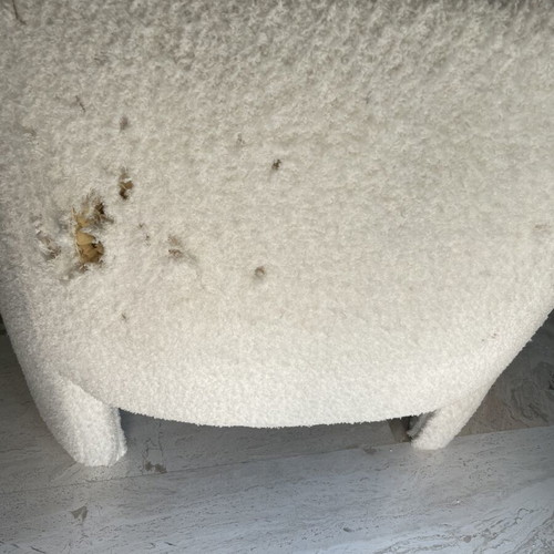 Armchair used, sheepskin, medium condition