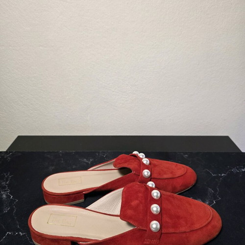 The Bag women's summer slip-on shoes red suede like new