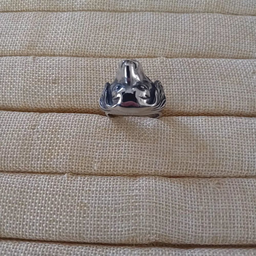 Labrador ring unisex stainless steel like new, 22mm diameter