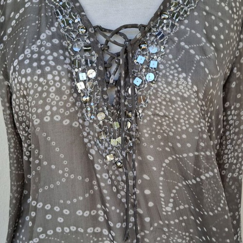 Tunics Sugah by Skondras XL like new, grey with beads