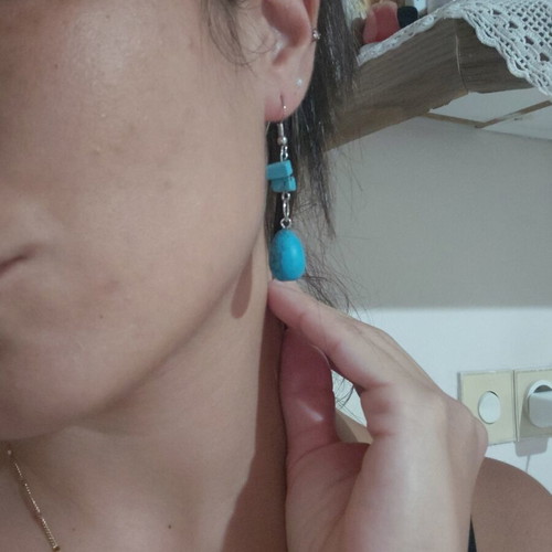 Depth earrings like new, blue