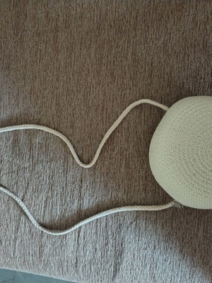 Straw bag new, beige, small summer crossbody