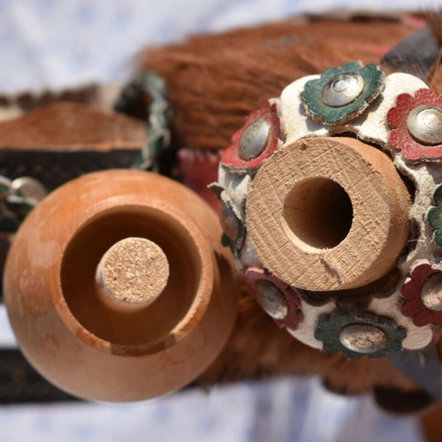 Traditional Hungarian water bottle handmade with leather strap mint condition