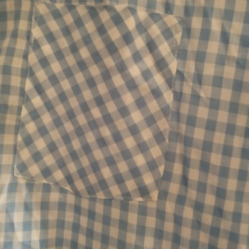 Vintage cool checked shirt used, white and blue