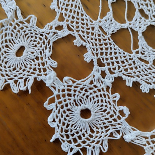 Handmade Traditional Needle Lace White Doily