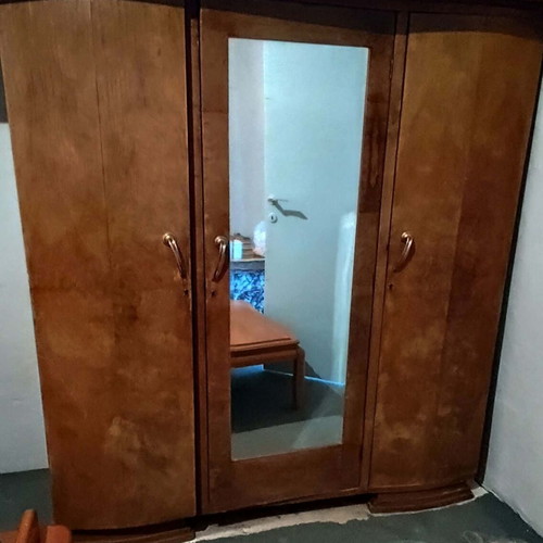 Wardrobe three-door antique used