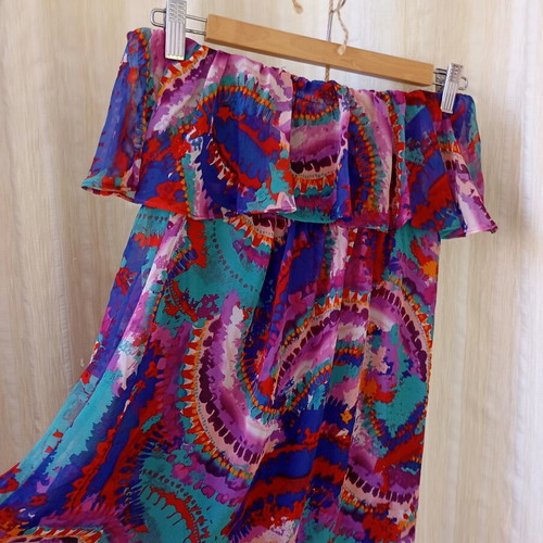 Maxi dress like new with exotic print by Mango