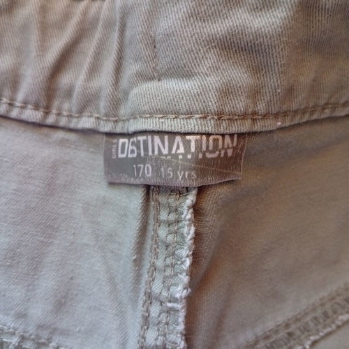 Destination cargo pants like new, size 15 years, gray beige